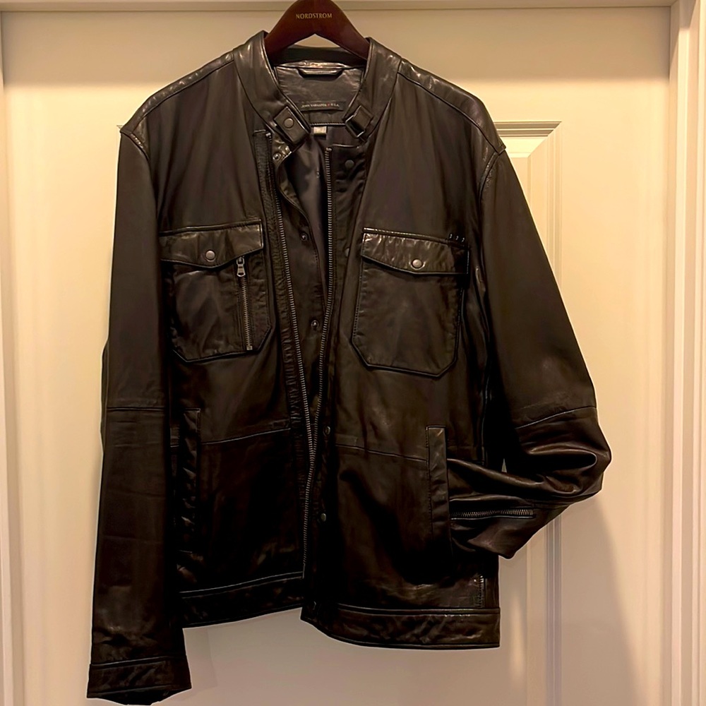 John Varvatos sheepskin leather jacket